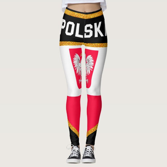 Poland Flag Leggings (Front)