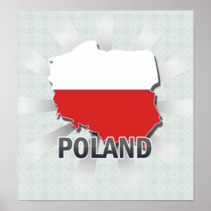 Poland Flag Map 2.0 Poster