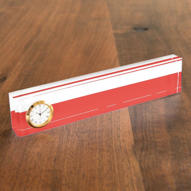 Poland flag nameplate (Side)