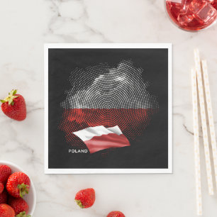 Poland flag napkin