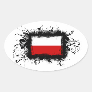Poland Flag Oval Sticker