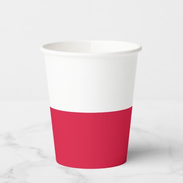 Poland Flag Paper Cups (Left)