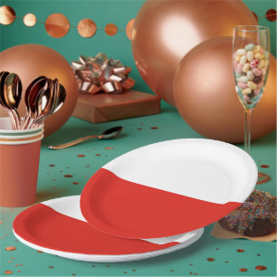 Poland flag paper plate