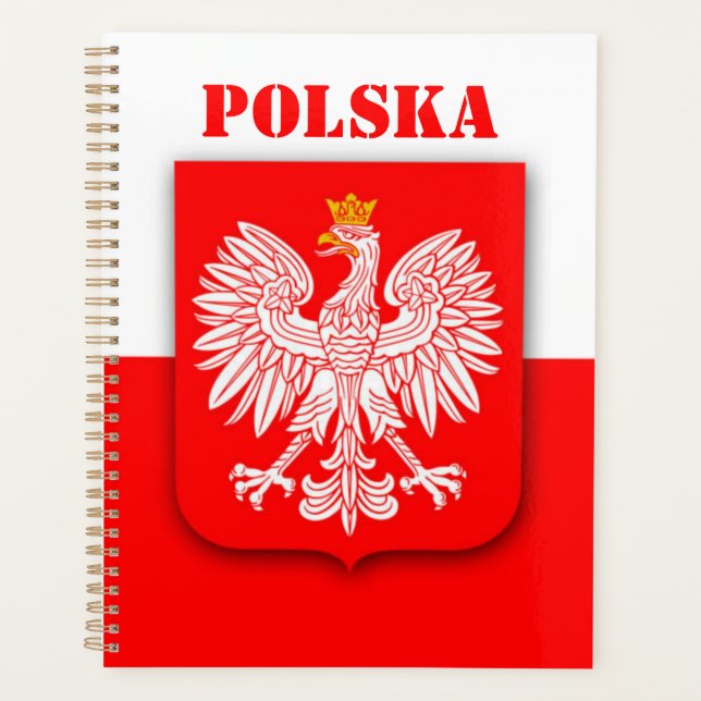 Poland Flag Patriotic Soccer Polska Travel Europe Planner (Front)