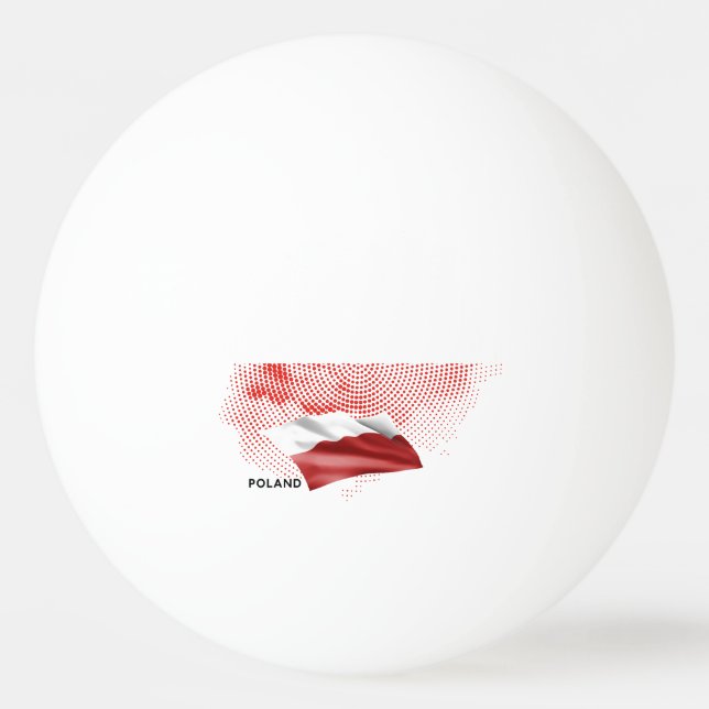 Poland flag ping pong ball (Front)