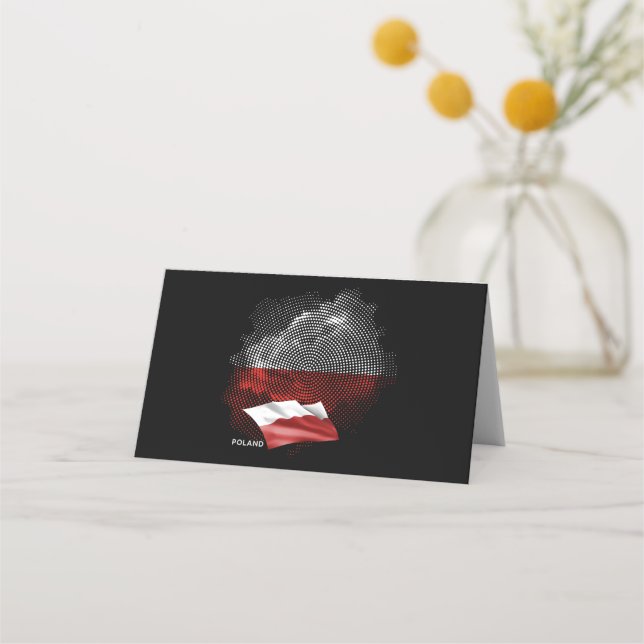 Poland flag place card (Front)