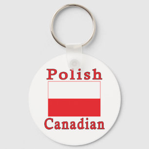 Poland Flag Polish Canadian Key Ring