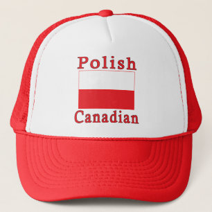 Poland Flag Polish Canadian Trucker Hat
