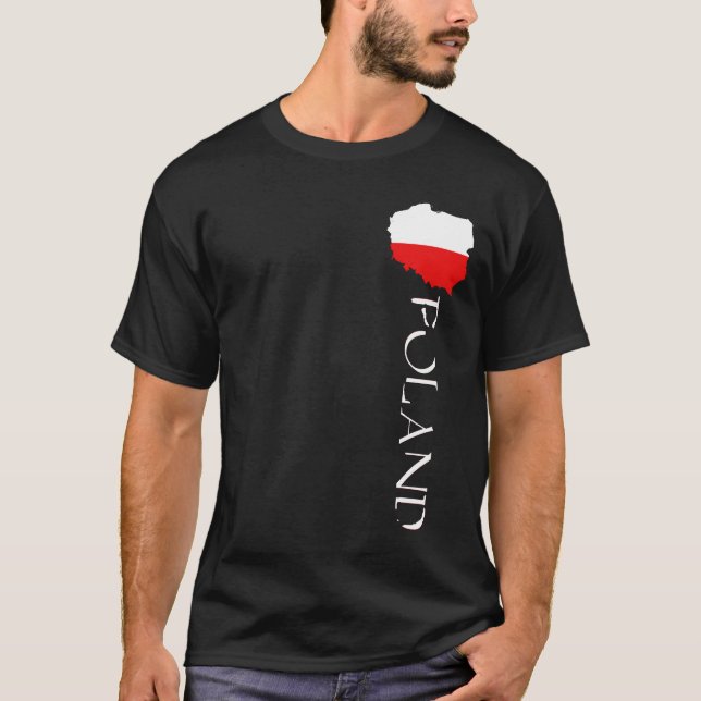 Poland Flag Polish Map T-Shirt (Front)