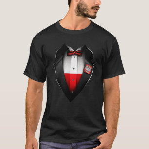 Poland Flag Polish Roots DNA and Heritage Tuxedo17 T-Shirt