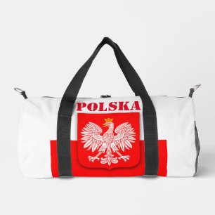 Poland Flag Polska Patriotic Football Soccer Duffle Bag