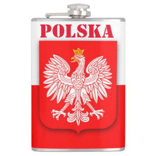 Poland Flag Polska Patriotic Football Soccer  Hip Flask