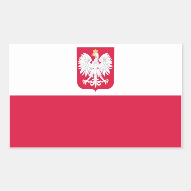 Poland flag rectangular sticker (Front)