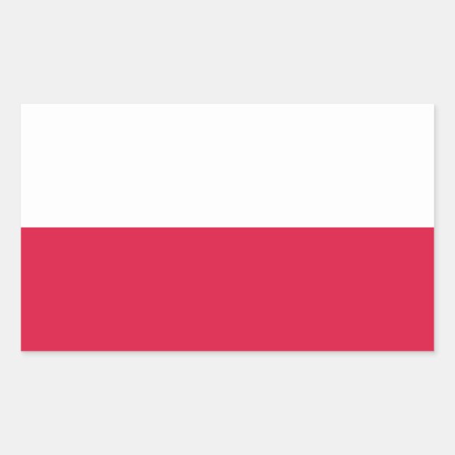 Poland Flag Rectangular Sticker (Front)