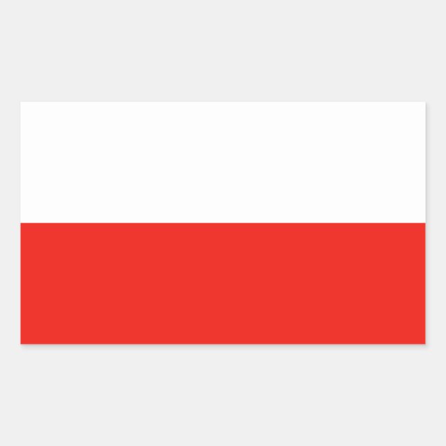 Poland flag rectangular sticker (Front)