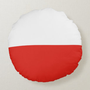Poland flag round cushion