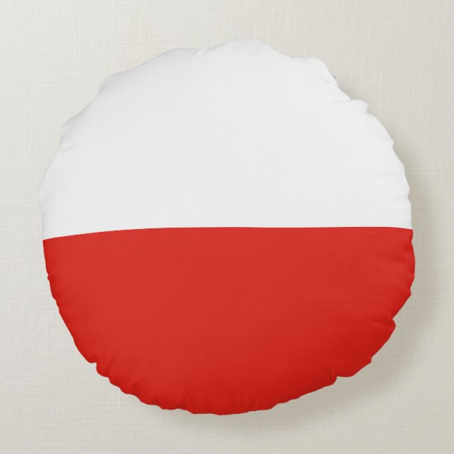 Poland flag round cushion (Back)