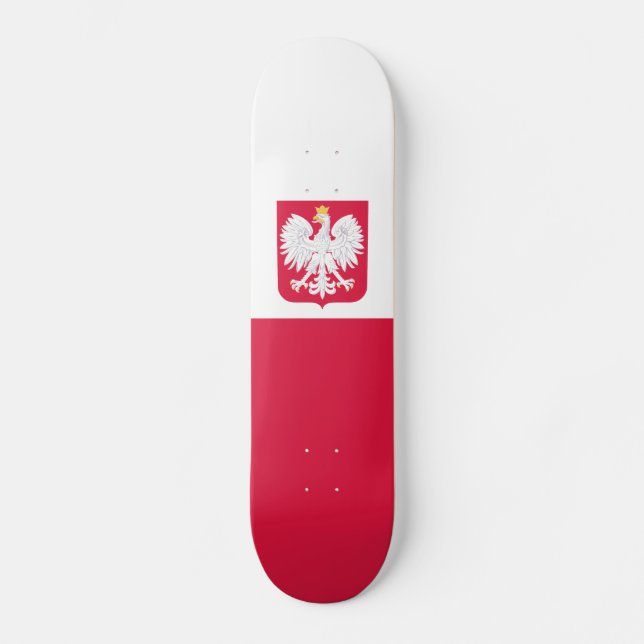 Poland Flag Skateboard (Front)