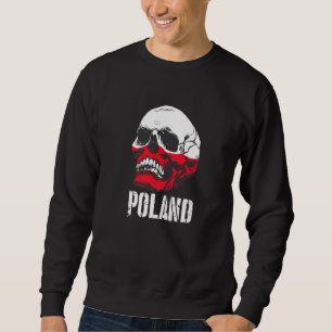 Poland Flag Skull Polish Pride Patriotic Sweatshirt