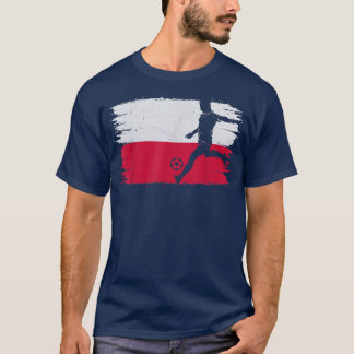 Poland Flag Soccer Football Jersey Polish Fan  T-Shirt