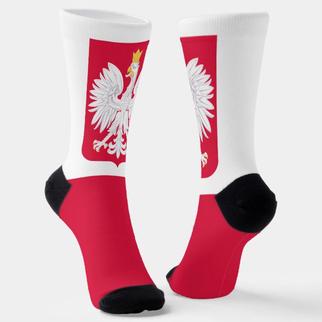 Poland Flag Socks (Angled)