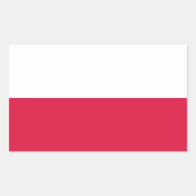 Poland Flag Stickers* Rectangular Sticker (Front)