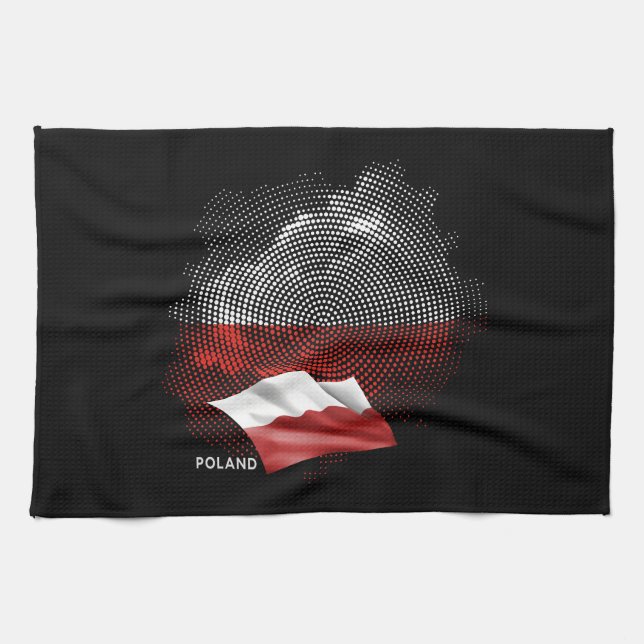 Poland flag tea towel (Horizontal)