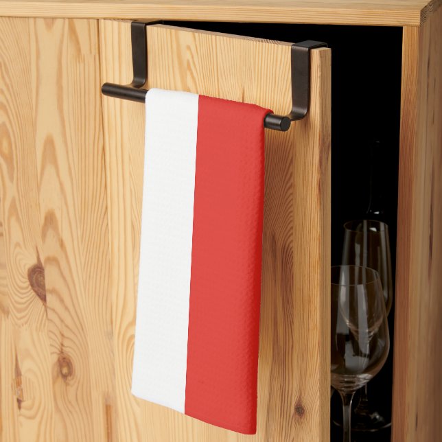 Poland flag tea towel (Thirds Fold)