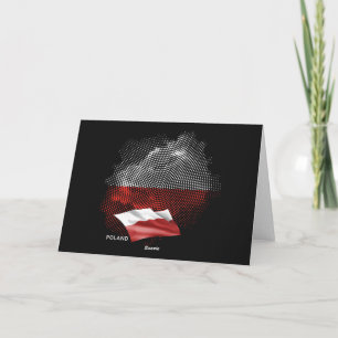 Poland flag thank you card