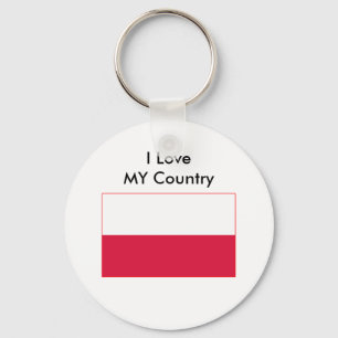 Poland Flag The MUSEUM Zazzle I Love MY Country Key Ring