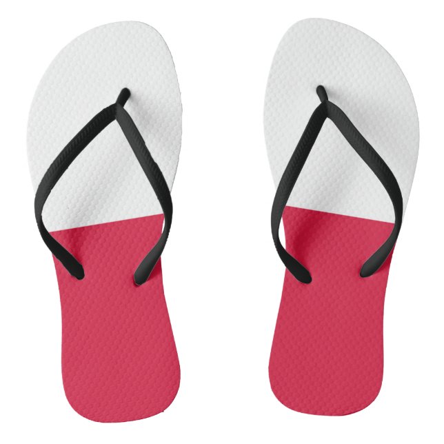 Poland Flag Thongs (Footbed)