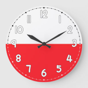Poland Flag Wall Clock – Patriotic Home & Office