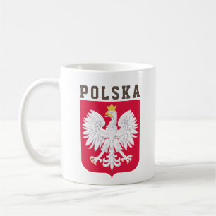 Poland flag (with coat of arms) coffee mug