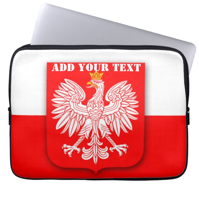 Poland Flag World Cup 2022 Football Soccer Laptop Sleeve (Front)