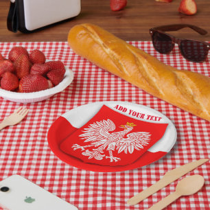 Poland Flag World Cup 2022 Football Soccer Polska Paper Plate