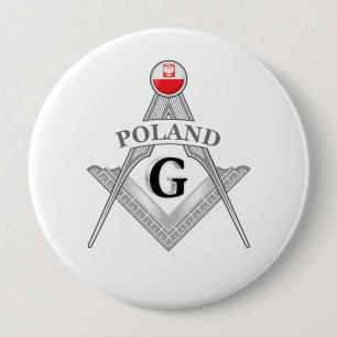 Poland freemasonry sign 10 cm round badge