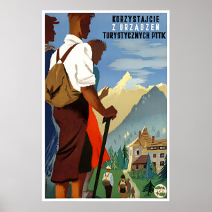 Poland Hiking Art Travel Print Polish Poster