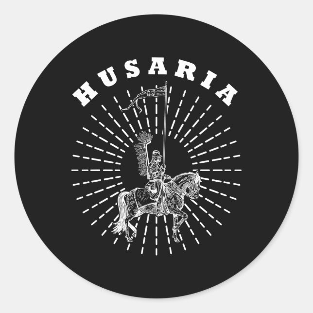 Poland Husaria Polish Winged Hussars Military Pols Classic Round Sticker (Front)