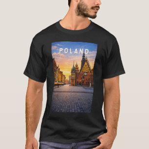 Poland Illustration Travel Art Vintage T-Shirt