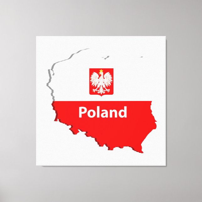 Poland map canvas print (Front)