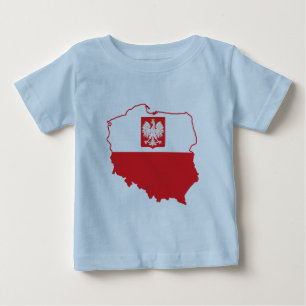 Poland Map In Polish Colours Baby T-Shirt