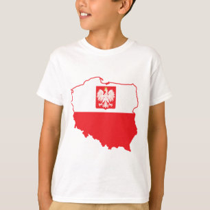 Poland Map In Polish Colours T-Shirt