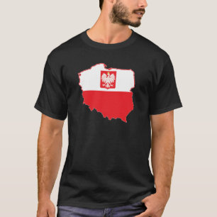 Poland Map In Polish Colours T-Shirt