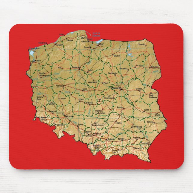 Poland Map Mousepad (Front)