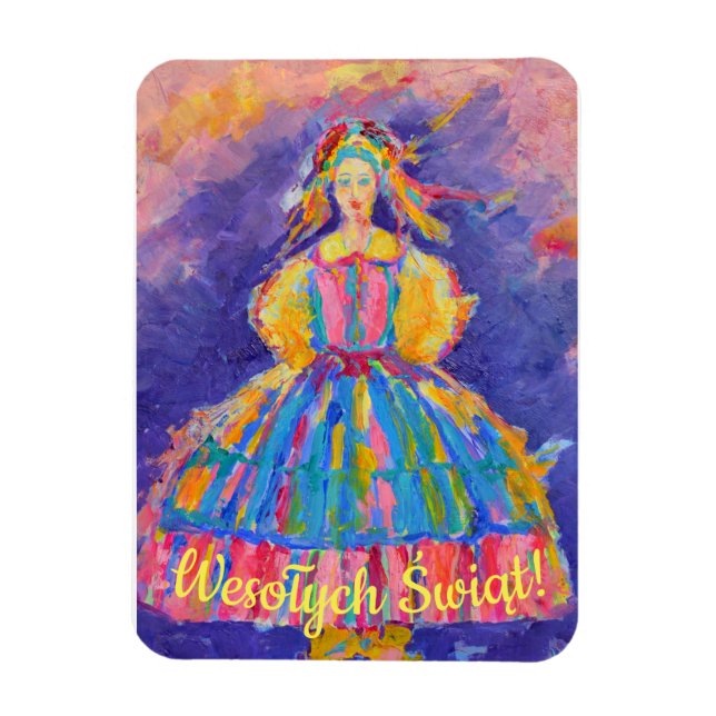 Poland Merry Christmas Wesołych Świąt gift  Magnet (Vertical)