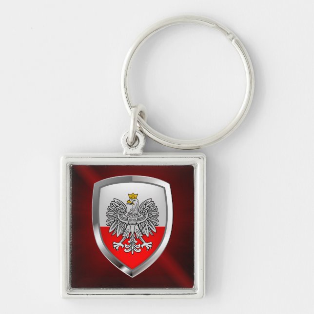 Poland Metallic Emblem Key Ring (Front)