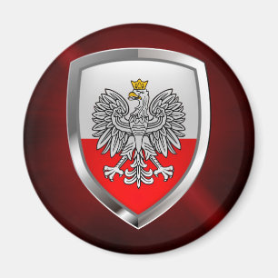 Poland Metallic Emblem Magnet