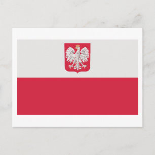 Poland National Flag Postcard