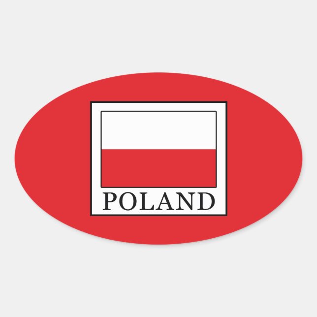 Poland Oval Sticker (Front)