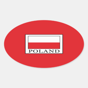 Poland Oval Sticker